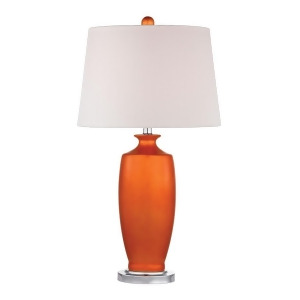 Dimond Halisham Table Lamp in Tangerine Orange with Polished Nickel D2512 - All