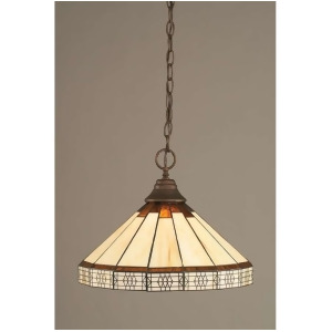 Toltec Lighting Chain Hung Pendant 15' Honey Brown Mission 10-Brz-964 - All