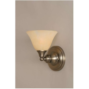 Toltec Lighting Wall Sconce Brushed Nickel 7' Amber Marble Glass 40-Bn-503 - All