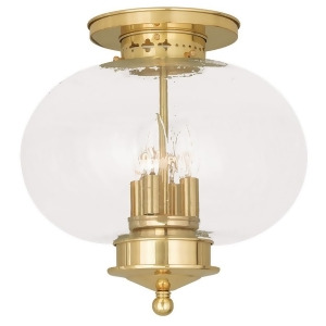 Livex Lighting Harbor Ceiling Mount in Polished Brass 5038-02 - All