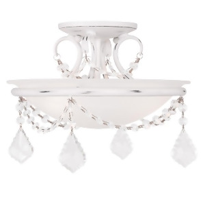 Livex Lighting Chesterfield/Pennington Ceiling Mount in Antique White 6523-60 - All