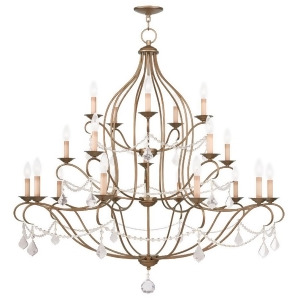 Livex Lighting Chesterfield Chandelier in Antique Gold Leaf 6439-48 - All