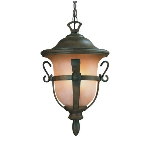 Kalco Tudor Outdoor 3 Light Medium Hanging Lantern Textured Matte Black 9396Mb - All