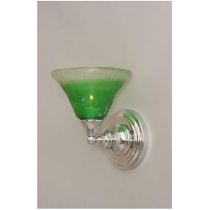 Toltec Lighting Wall Sconce Chrome 7' Kiwi Green Crystal Glass 40-Ch-753 - All