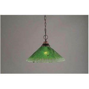 Toltec Lighting Chain Hung Pendant 16' Kiwi Green Crystal Glass 10-Bc-717 - All