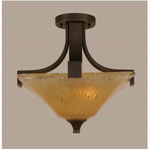 Toltec Lighting Apollo Semi-Flush 2 Bulbs Amber Crystal Glass 579-Dg-640 - All