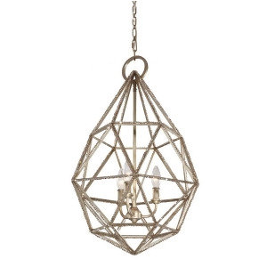 Feiss 3-Light Marquise Pendant Burnished Silver P1312bus - All