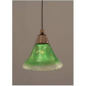 Toltec Lighting Cord Mini Pendant 7' Kiwi Green Crystal Glass 22-Brz-753 - All