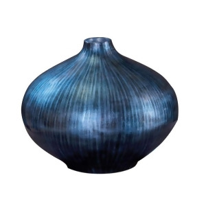 Howard Elliott Arctic Blue Lacquered Wood Vase Medium 22077M - All