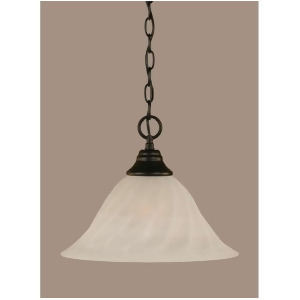 Toltec Lighting 'Chain Hung Pendant White Alabaster Swirl Glass' 10-Mb-5731 - All