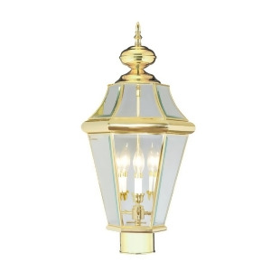 Livex Lighting Georgetown Outdoor Post Head in Polished Brass 2364-02 - All