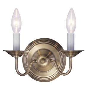 Livex Lighting Williamsburg Wall Sconce in Antique Brass 5018-01 - All