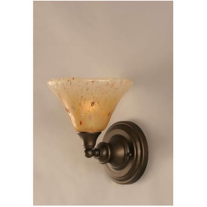 Toltec Lighting Wall Sconce Bronze Finish 7' Amber Crystal Glass 40-Brz-750 - All