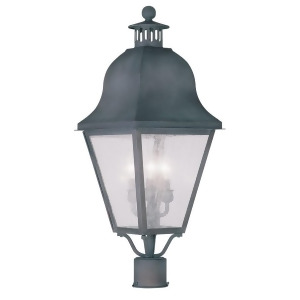 Livex Lighting Amwell Outdoor Post Head in Charcoal 2556-61 - All