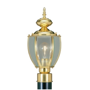 Livex Lighting Outdoor Basics Outdoor Post Head in Polished Brass 2009-02 - All