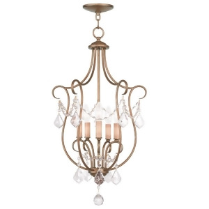 Livex Lighting Chesterfield Foyer in Antique Gold Leaf 6436-48 - All