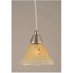 Toltec Lighting Cord Mini Pendant 7' Amber Crystal Glass 22-Bn-750 - All
