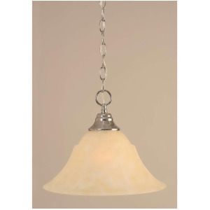 Toltec Lighting Chain Hung Pendant Chrome 14' Amber Marble Glass 10-Ch-53313 - All