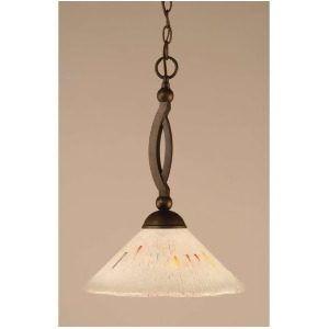 Toltec Lighting Bow Pendant Bronze 12' Frosted Crystal Glass 271-Brz-701 - All