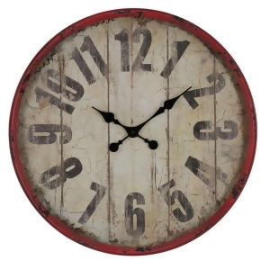 Cooper Classics Oleshia Clock Aged Red with Black Undertones 40544 - All