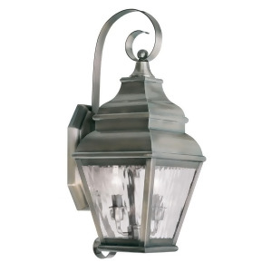 Livex Lighting Exeter Outdoor Wall Lantern in Vintage Pewter 2602-29 - All