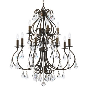 Crystorama Ashton 12 Light Hand Cut Crystal Bronze Chandelier 5017-Eb-cl-mwp - All