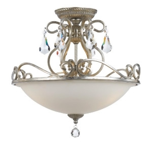 Crystorama Ashton 3 Light Hand Cut Crystal Silver Ceiling Mount 5010-Os-cl-mwp - All