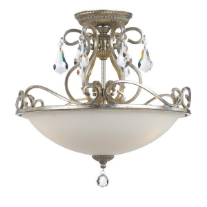 Crystorama Ashton 3 Light Hand Cut Crystal Silver Ceiling Mount 5010-Os-cl-mwp - All