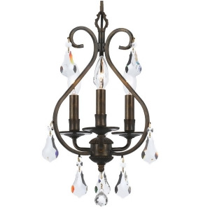 Crystorama Ashton 3 Lt Hand Cut Crystal Bronze Mini Chandelier 5013-Eb-cl-mwp - All