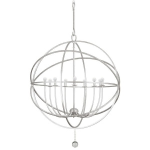Crystorama Solaris 9 Light Silver Sphere Chandelier 9229-Os - All