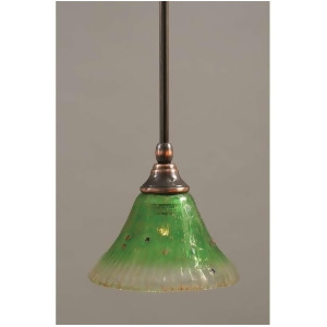 Toltec Lighting Stem Mini Pendant 7' Kiwi Green Crystal Glass 23-Bc-753 - All