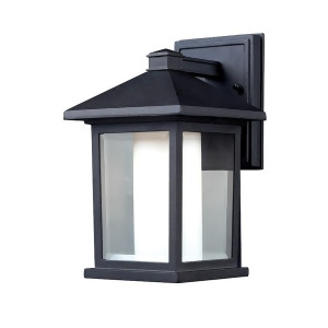 Z-lite Mesa Outdoor Wall Lt 7.125x6x10.5 Black Clr Bevel Out/Opal In 523S - All