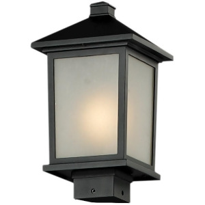 Z-lite Holbrook Outdoor Post Light 8.125x14 Black White Seedy 537Phm-bk - All