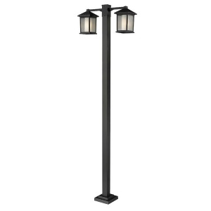 Z-lite Mesa 2 Lt Outdoor Post Oil Rubbed Bronze Clear/Opal 524-2-536P-orb - All