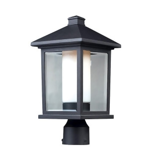 Z-lite Mesa Outdoor Post Lt 8x16 Black Clear Beveled Out/Opal In 523Phm - All