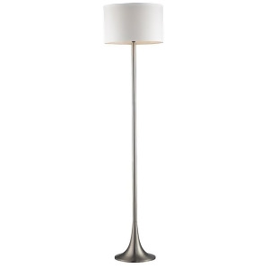 Z-lite Portable Lamps 1 Light Floor Lamp Brushed Nickel White Linen Fl1002 - All