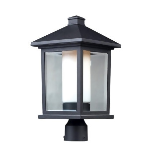 Z-lite Mesa Outdoor Post Lt 9.5x18.5 Black Clear Bevel Out/Opal In 523Phb - All
