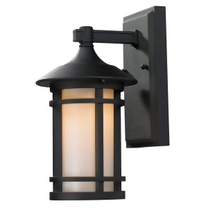 Z-lite Woodland Outdoor Wall Light 7x6x11.375 Black Matte Opal 527S-bk - All