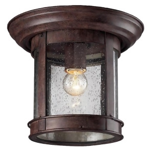 Z-lite Outdoor Flush Mount Outdoor Flush Mount Lt Bronze Clear Seed 515F-wb - All