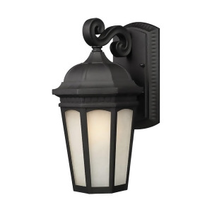 Z-lite Newport Outdoor Wall Light 7.5x6.25x11.87 Black White Seedy 508S-bk - All