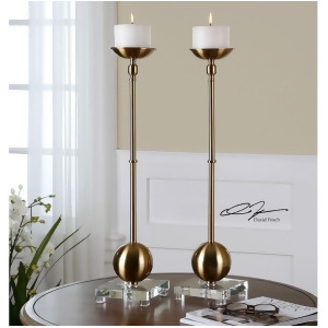 Uttermost Laton Brass Candleholders S/2 19857 - All