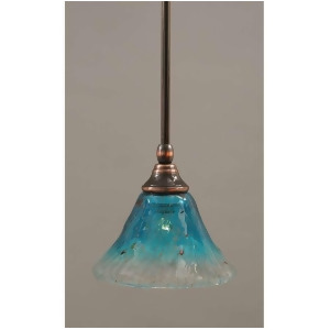 Toltec Lighting Stem Mini Pendant 7' Teal Crystal Glass 23-Bc-458 - All