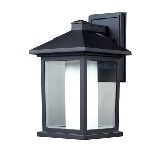 Z-lite Mesa Outdoor Wall Lt 9x8x14 Black Clear Beveled Out/Opal In 523M - All