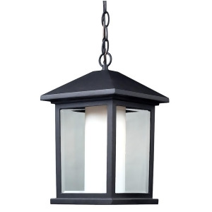 Z-lite Mesa 1 Lt Outdoor Chain Light Black Clear Beveled Out/Opal In 523Chb - All