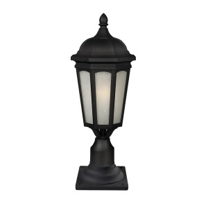 Z-lite Newport Outdoor Post Lt 8.25x21.65 Black White Seed 508Phm-533pm-bk - All