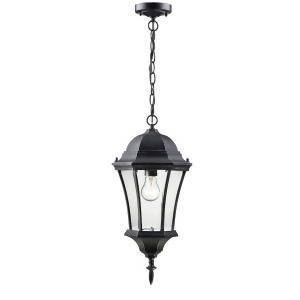 Z-lite Wakefield Outdoor Chain Light Black Clear Beveled 522Chm-bk - All