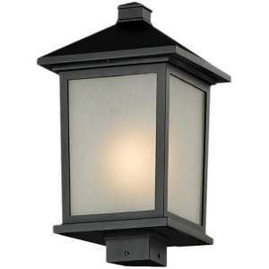 Z-lite Holbrook Outdoor Post Light 9.5x17 Black White Seedy 537Phb-bk - All
