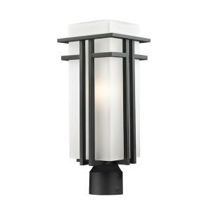 Z-lite Abbey Outdoor Post Light 7.75x19.625 Black Matte Opal 549Phb-bk-r - All