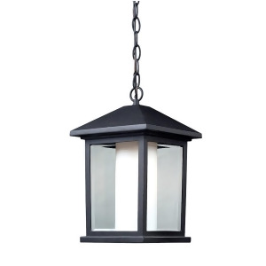 Z-lite Mesa Outdoor Chain Light Black Clear Beveled Out/Matte Opal In 523Chm - All