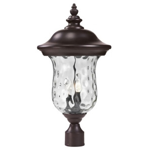 Z-lite Armstrong Outdoor Post Lt 10x21 Bronze Clear Waterglass 533Phm-rbrz - All